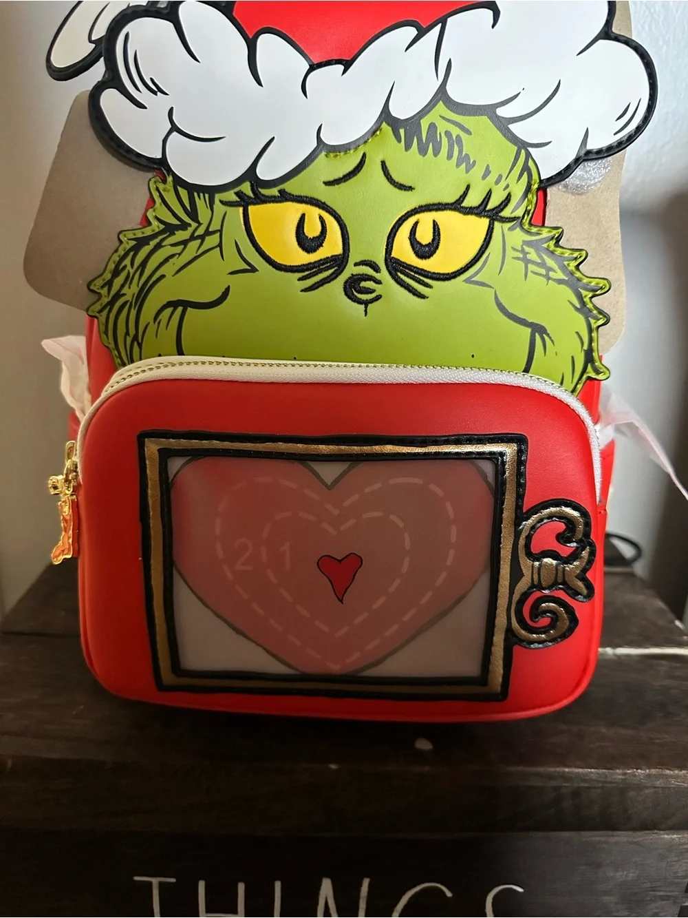 Dr. Seuss Red and White Kids Backpack with Lime Straps
